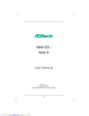 ASROCK N68-GS User Manual