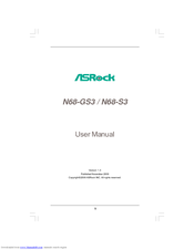 ASROCK N68-GS3 - User Manual
