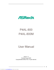 ASROCK P4AL-800 User Manual