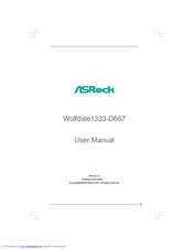ASROCK WOLFDALE1333-D667 R2.0 User Manual