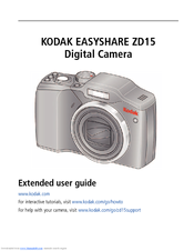 KODAK ZD15 - Easyshare Zoom Digital Camera Extended User Manual
