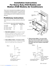 Frigidaire FAS Series Installation Instructions Manual