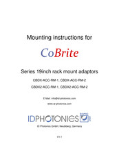 ID Photonics CBDX2-ACC-RM-2 Mounting Instructions