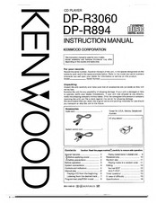 Kenwood DP-R3060 Instruction Manual