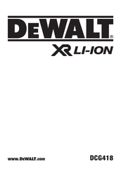 DeWalt DCG418T1 Original Instructions Manual