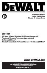 DeWalt DCD1007B Instruction Manual