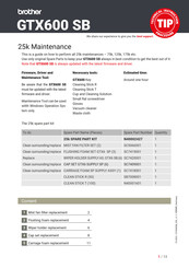 Brother 25k SPARE PART KIT Manual