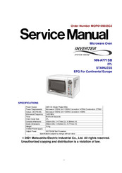 Panasonic NN-A771SB Service Manual