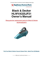 Black & Decker HLWVA325J Instruction Manual