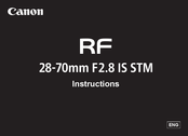 Canon RF 28-70mm F2.8 IS STM Instructions Manual