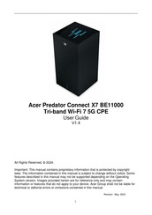 Acer Predator Connect X7 BE11000 User Manual