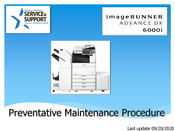 Canon iR ADV DX 6000i Preventative Maintenance Manual