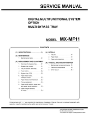 Toshiba MX-MF11 Service Manual