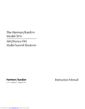 Harman Kardon CITATION 5.0 Instruction Manual