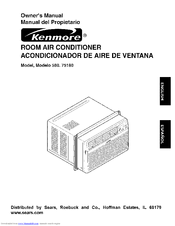 Kenmore 75180 - 18,000 BTU Room Air Conditioner Owner's Manual