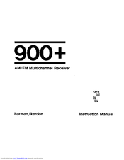 Harman Kardon 900+ Instruction Manual