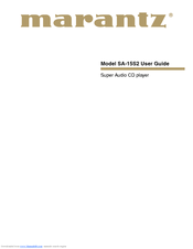 Marantz SA-15S2 User Manual