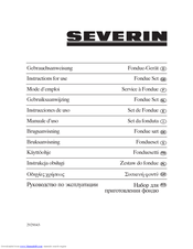 SEVERIN FO 2400 - Instructions For Use Manual