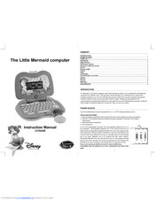 LEXIBOOK THE LITTLE MERMAID COMPUTER Instruction Manual