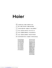 HAIER AFL631CF Instructions For Use Manual