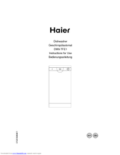 Haier DW9-TFE1 Instructions For Use Manual