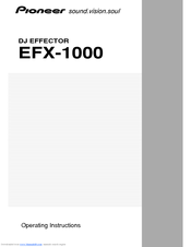 Pioneer EFX 1000 - Dj Effector 24 Bit Operating Instructions Manual