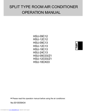HAIER HSU-09C13 Operation Manual