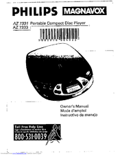 Magnavox AZ7331 - Cd Personal Manual De Usuario