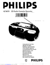 Philips AZ8075 - Portable Radio Cass Rec Instrucciones De Manejo