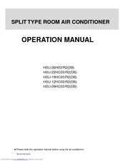 HAIER HSU-26H03/R2 - annexe 1 Operation Manual
