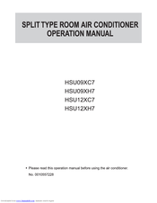 HAIER HSU12XH7 Manual