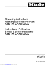 MIELE SAB100 ACCU NOVA Operating Instructions Manual