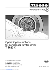 MIELE T 8622 C Operating Instructions Manual