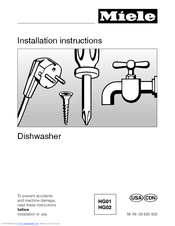 MIELE ULTRA FULLSIZE DISHWASHER Installation Instructions Manual