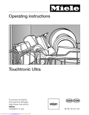 MIELE ULTRA FULLSIZE DISHWASHER Operating Instructions Manual