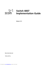 3Com 4007R - Switch Implementation Manual