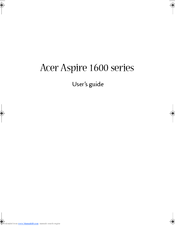 Acer Aspire 1600 series User Manual