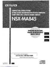 Aiwa CX-NMA845 Operating Instructions Manual