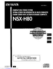 Aiwa NSX-H80 Operating Instructions Manual