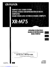 Aiwa XR-M75 Operating Instructions Manual