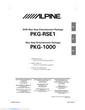 Alpine PKG-1000 Owner's Manual