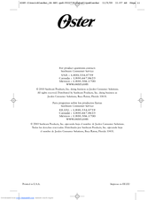 Oster Osterizer Classic Blender User Manual