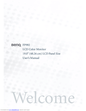 Benq FP992 User Manual