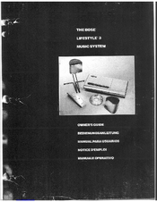 Bose Lifestyle 3 Owner's Manual