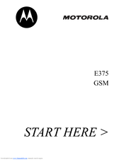 MOTOROLA E375 User Manual