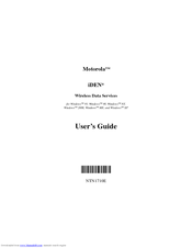 Motorola IDEN WIRELESS DATA SERVICES User Manual