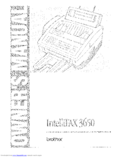 Brother IntelliFAX 3650 Owner's Manual