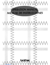 Brother VX-1120 Operation Manual