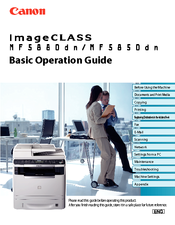 Canon imageCLASS MF5850dn Basic Operation Manual