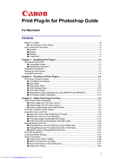Canon imagePROGRAF Print Plug-In for Photoshop Manual